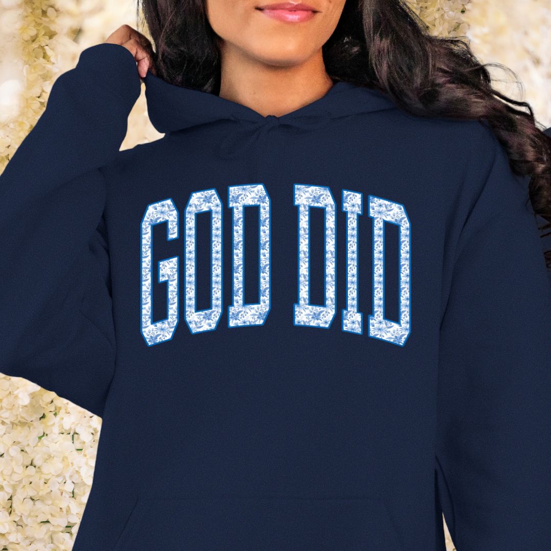 God Hooded Sweatshirt Blue