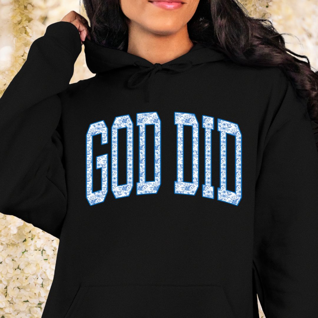 God Hooded Sweatshirt Blue